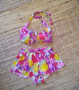 Vintage 80's Esther Williams Bikini High Waisted